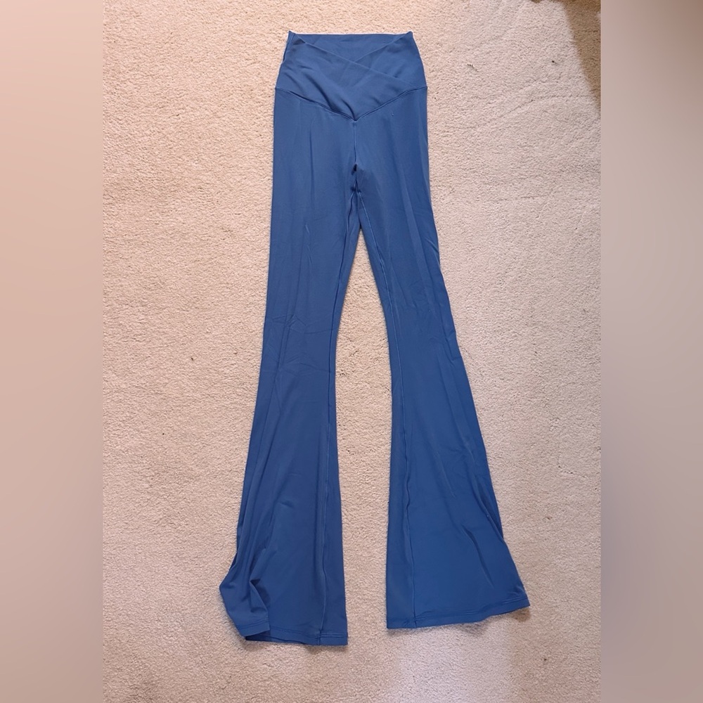 aerie blue cross flare leggings